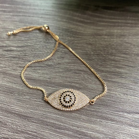 Evil Eye Adjustable Bracelet - Picture 2 of 2